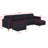 L-Shape Convertible Sectional Sofa With Movable Ottoman-764910353
