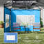 Outsunny Gazebo Side Panels with Window for 3x3(m) or 3x6m Canopy, Blue