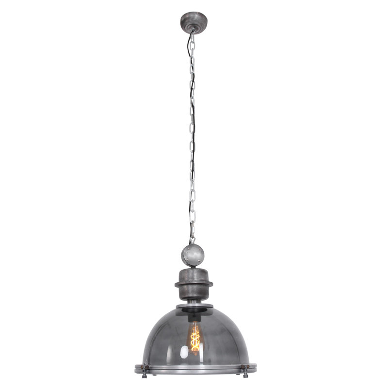 Bragg 1 - Light Grey Dome Pendant