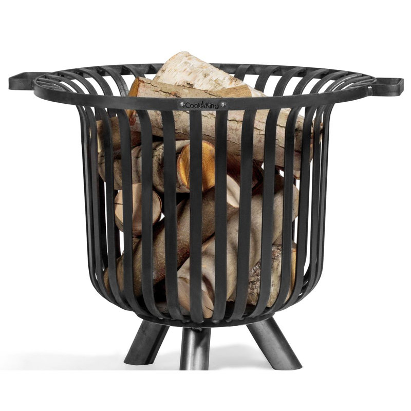 Demitri Round Steel Wood Burning Smokeless Fire Pit