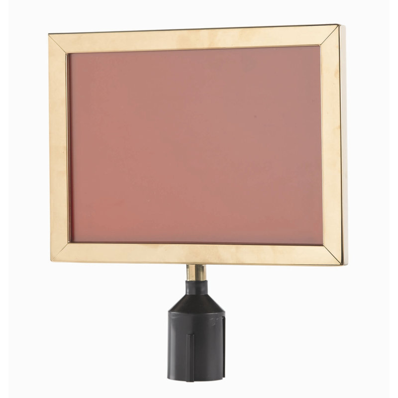 Cadre de signature à forme de ligne, H 8,625 po x l 11,125 po, Laiton
