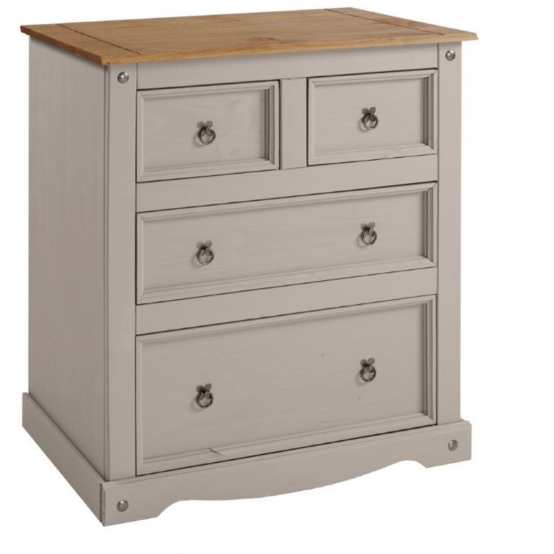 Bridewell 92cm W 4 - Drawer Chest of Drawers, Grey