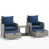  Navy Blue Cushion/Grey Frame