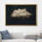 Clouds " Moody Black Modern Minimalist Neutral Artwork " - Extra Large Framed Wall Art Canvas Print-98126579-98126578