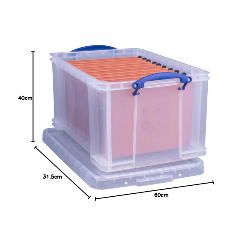 Plastic Storage 48 Litre Clear (Pack of 3)