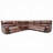 Brax Two Tone Brown Synthetic Leather Power Motion Sectional Sofa W/USB Port
