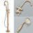 2 Handle Floor Clawfoot Tub Faucet with Diverter-94550504