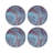 Agate Lava Vegan Leather Round Coasters-119015181