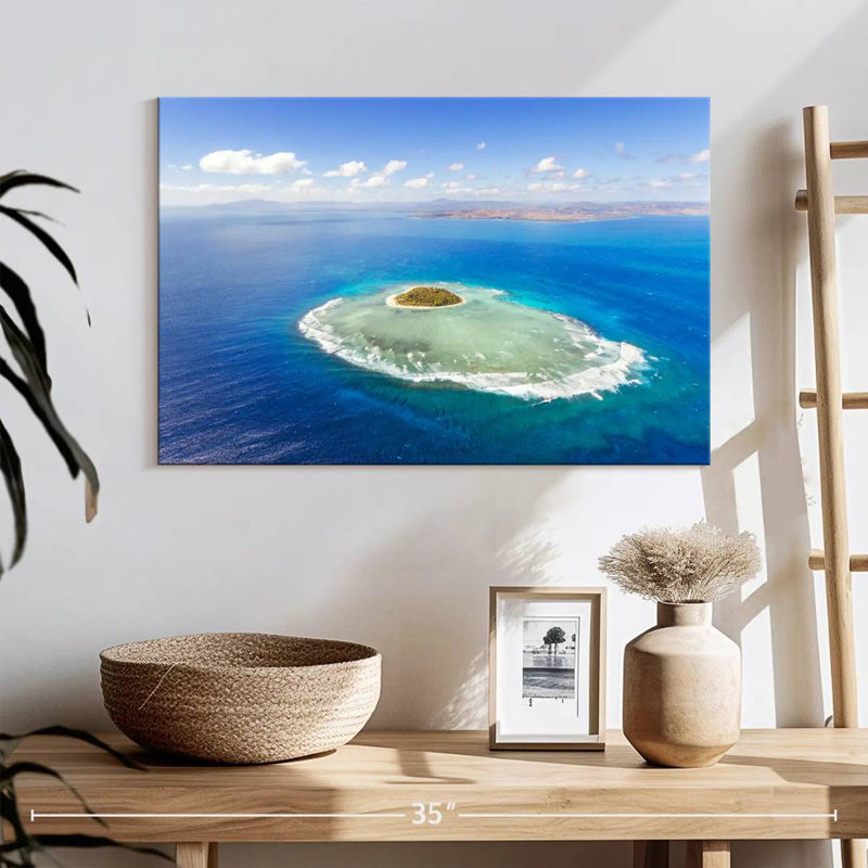 Île de Tavarua aux Fidji, H 16 po x l 24 po