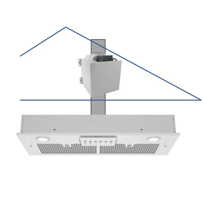 Awoco 28"" 1000 CFM Ducted Insert Range Hood In Stainless Steel With Mesh Filters And Light Included -  RH-IT08-30