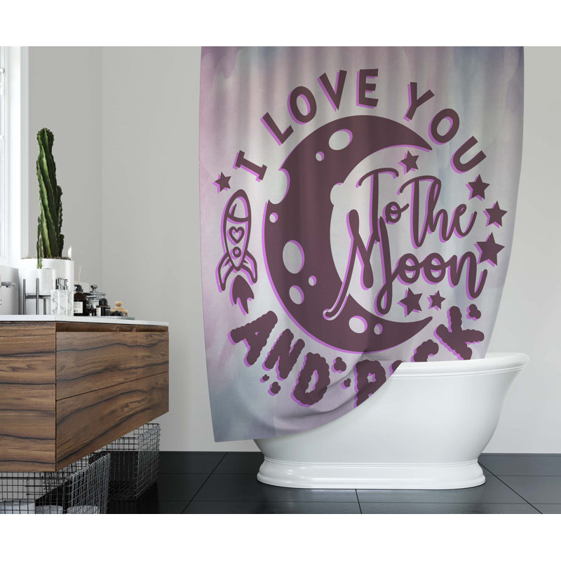 Rideau de douche simple Pennebaker + crochets, H 90 po x l 70 po