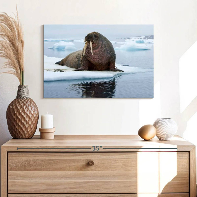 Walrus On Ice, 16" H x 24" W