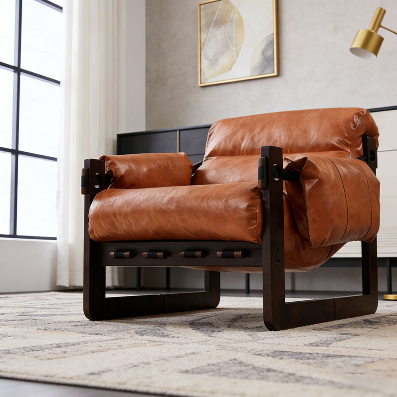 Chaise longue de style médiéval moderne, Retro Orange