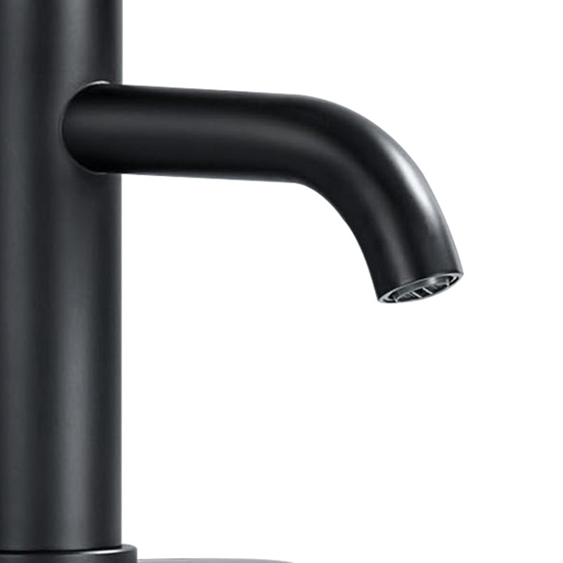 Single Handle Bathroom Faucet Lavatory Faucet Stainless Steel Single Hole-T10, Matte Black, Matte Black