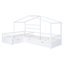 Lit plateforme House avec trois tiroirs de rangement-1229577324