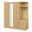 Armoire polyvalente à 4 portes avec plusieurs options de rangement et miroir élégant-1464255534