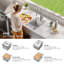 Évier de cuisine à simple cuve en acier inoxydable de calibre 16 T-316 KRAUS Kore-128980620