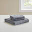 Ensembles de literie pour grand lit 3 pièces confortables, polyester durable, design gris moderne pour la maison