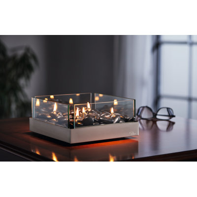 Outdoor Tabletop Fireplace with Flame Guard