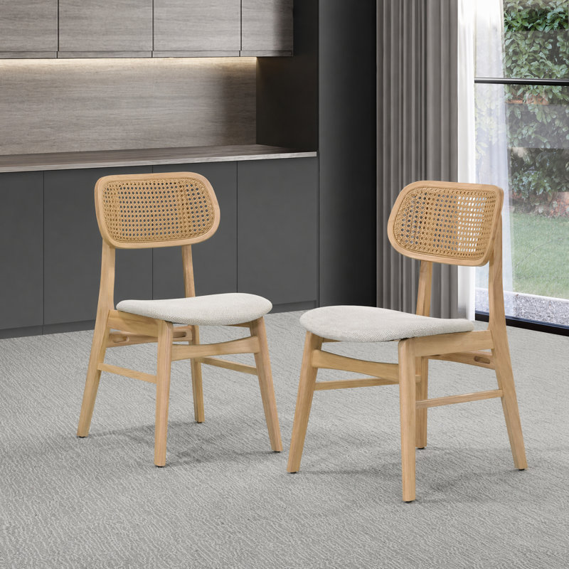 Chaise rembourrée en bois massif, null