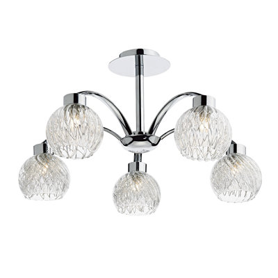 Alasdair Glass Semi Flush Mount