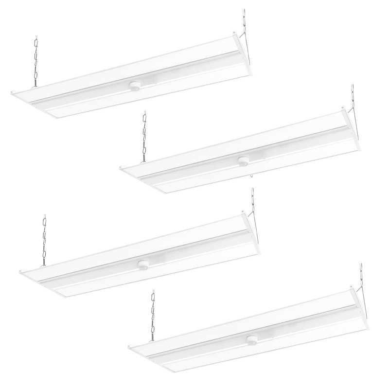 Run Bison Dimmable Linear High Bay Ceiling Light with Motion Sensor-4PK