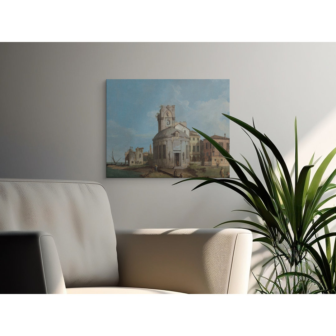 Venice Canaletto Canvas Wall Art, Gallery Wrapped Matte Print, San Simeone Piccolo View, Ready to Hang, Archival Quality, Modern Home Decor