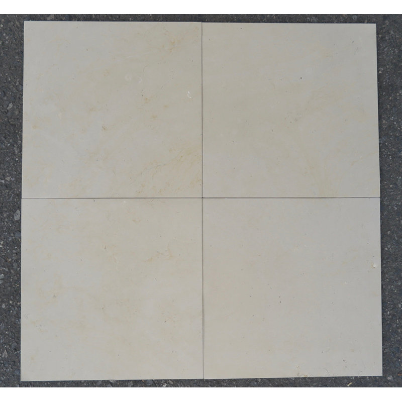 18" x 18" Natural Stone Wall & Floor, Honed Oyster Cream