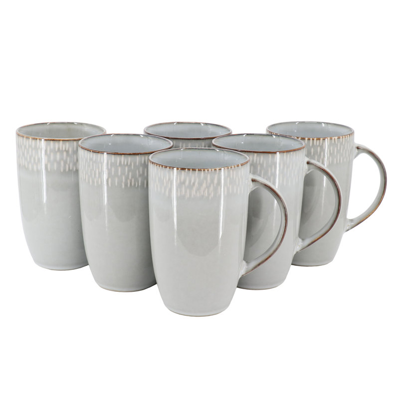 Jasper Stoneware Latte Mug, Gray