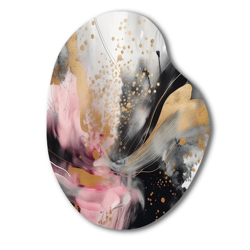 Décoration murale en forme de poire en marbre rose Splash Marble III, H 38 po x l 28 po