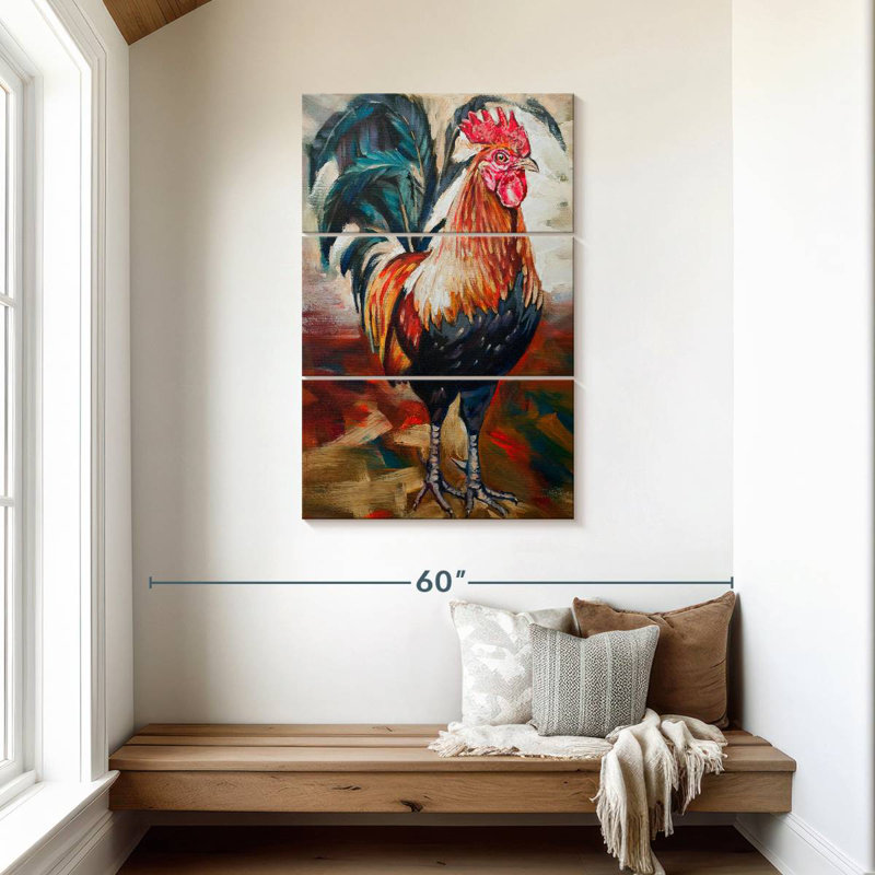 Brampt Solo Rooster, 45" H x 28" W