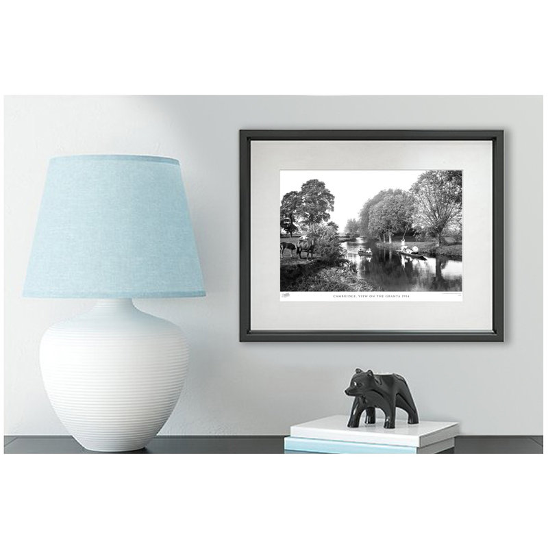 Cambridge, View On The Granta 1914 by Francis Frith - Single Picture Frame Print, 28cm H x 36cm W x 2.3cm D