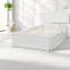 Lit plateforme moderne en bois avec rangement moderne, blanc classique