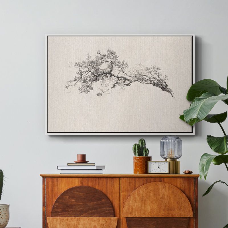 "Croquis rétro-Lxxxi" sur toile, H 41 po x l 27 po, Cadre blanc