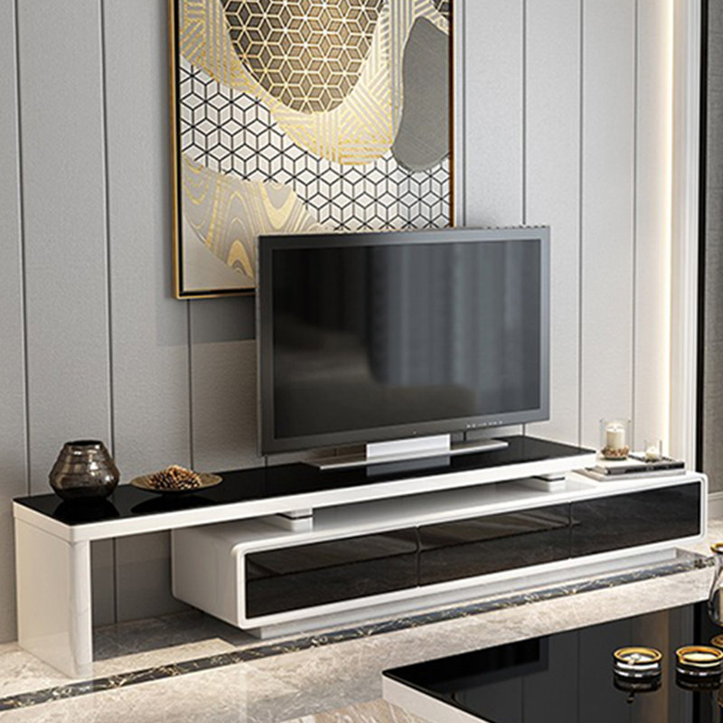 Nouveau meuble télé simple et innovant, Noir / Beige