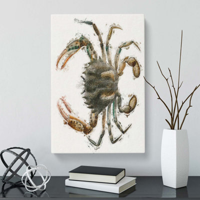 Lady Crab by J.E. De Kay - Wrapped Canvas