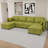 Wide Reversible Modular Sofa & Chaise with Ottoman-1758921997