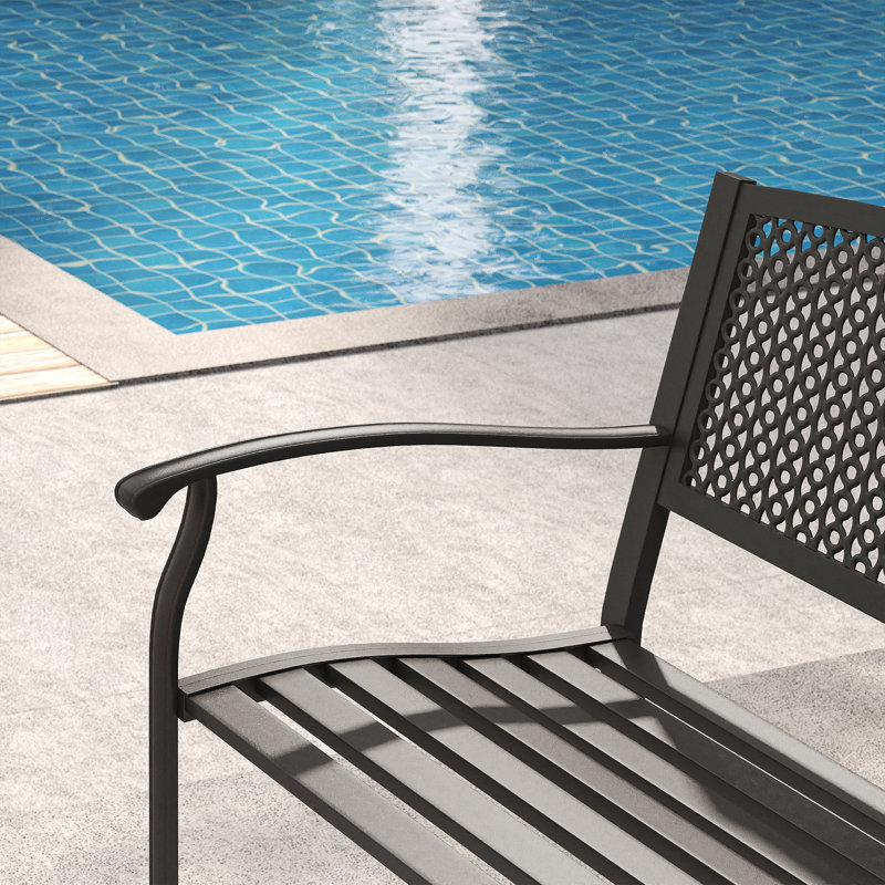 Banc de jardin en métal pour l'extérieur