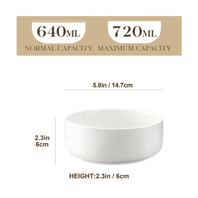  14.7 Dining Bowl, White