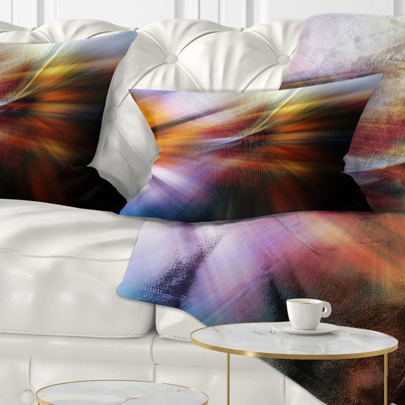Fusion de teintes rouge et orange - Coussin imprimé abstrait