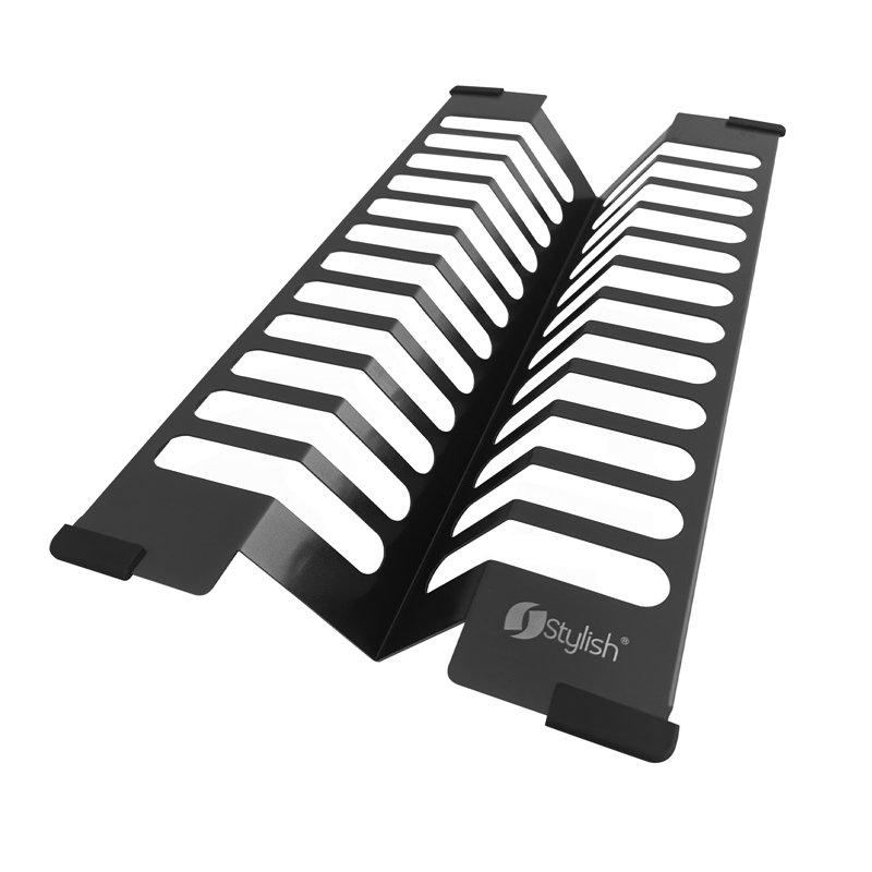16 3/4" Over Sink Stainless Steel Dish Organizer in Graphite Black