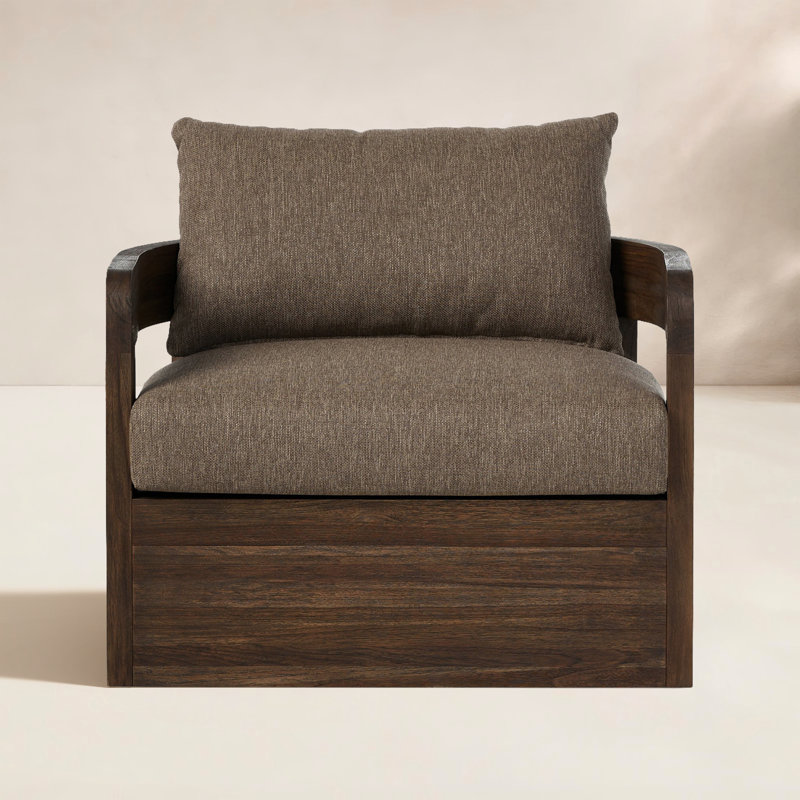 Jackson Outdoor Metal Swivel Chair-Bronze, Ellor Brown, Stained Saddle Brown