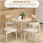 Petite table de cuisine HOMcom de 35 po, table rabattable rabattable pour petits espaces, table de salle à manger pliante ronde avec pieds en bois massif pour la cuisine, la salle à manger, couleur chêne