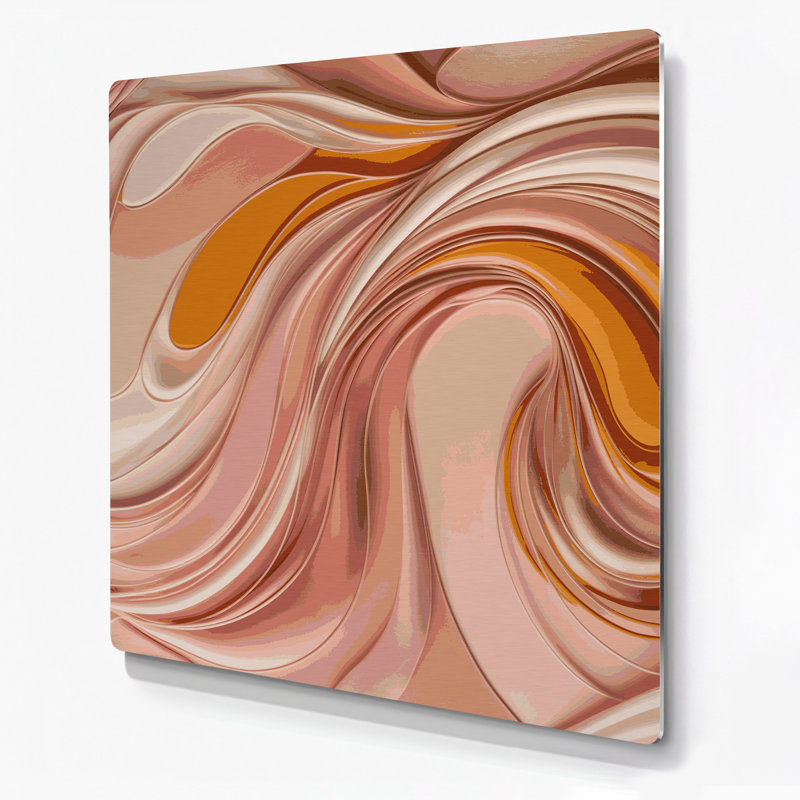 «Lyrical Abstraction 75», art mural en métal brun, H 16 po x l 16 po