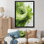 «Green and White Whsipering Abstract Spiral IV», art mural spirales abstraites