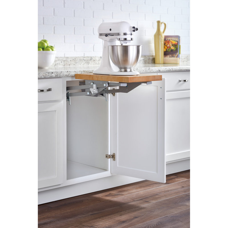Système de levage Rev-A-Shelf Mixer / Appliance avec tablette incluse pour armoires basses, Beige