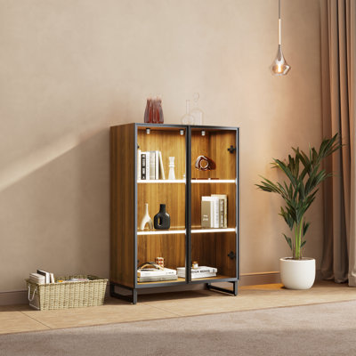 Sayles Display Cabinet with Adjustable Shelves & Interior Light by Trent Austin Design