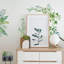Adhésif décoratif plantes vertes - vert - 2 feuilles / vinyle amovible / vignes, branches et feuilles