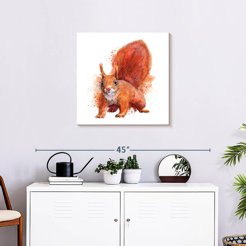 Crowle Squirrel, aquarelle, H 24 po x l 24 po