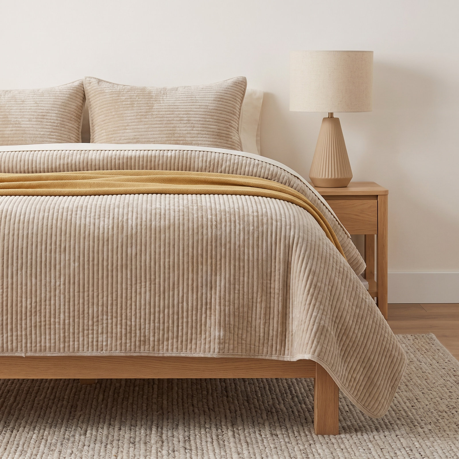 Velvet Quilt Set, Urban Taupe, King
